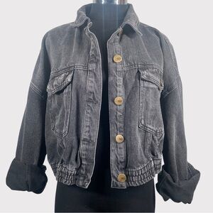 [SOLD] Vintage Oversized Black Denim Jacket